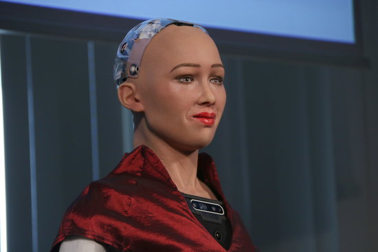Sophia the humanoid robot from Hanson Robotics on October 5 2018 (by Andrea Zamorano)